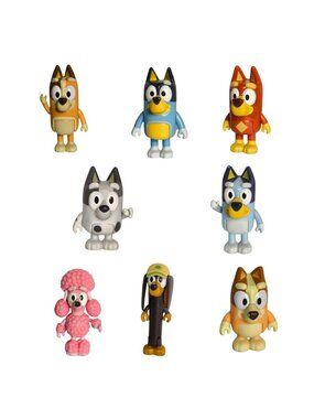 Bluey & Friends 8 Piece Collectible Figure Set Toy Characters